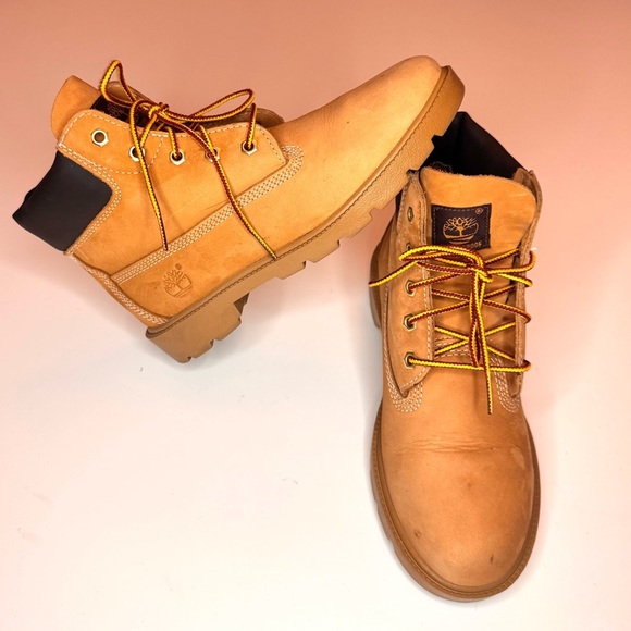 Timberland Boots Youth Nubuck Leather Wheat Waterproof 10960 Boys Size 4.5M - Picture 1 of 9